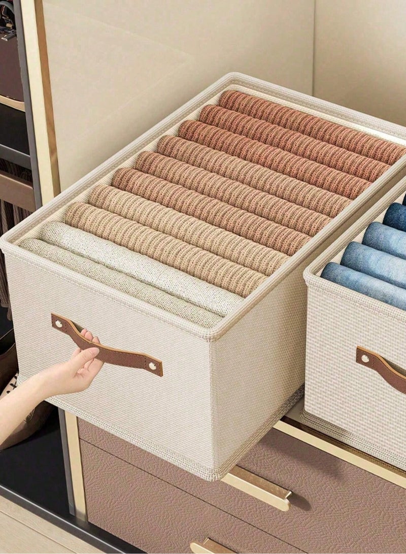 1 قطعة من صندوق تخزين ملابس ، صناديق تخزين قماش أوكسفورد قابلة للطي بتصميم الرفوف لحفظ البنطلونات والسترات، منظم خزانة بدون تقسيمات، ديكور منزل(قد يختلف اللون)  - Image 2