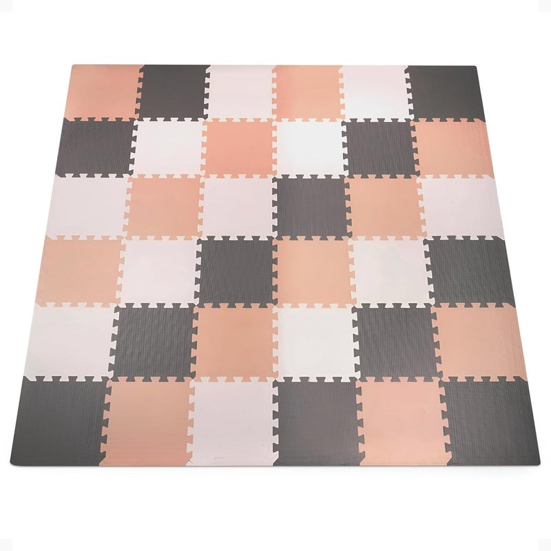 BalanceFrom Foam Floor Tiles for Kids - Non-Toxic Comfortable Baby Play Mat and Interlocking Foam Tiles for Crawling & Development, Soft Play Mat for Babies, 36 Tiles Cover 36 SQ SF - Image 1
