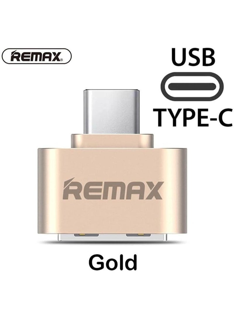 ريماكس كابل USB نوع سي او تو جي من ريماكس - ذهبي - Image 3