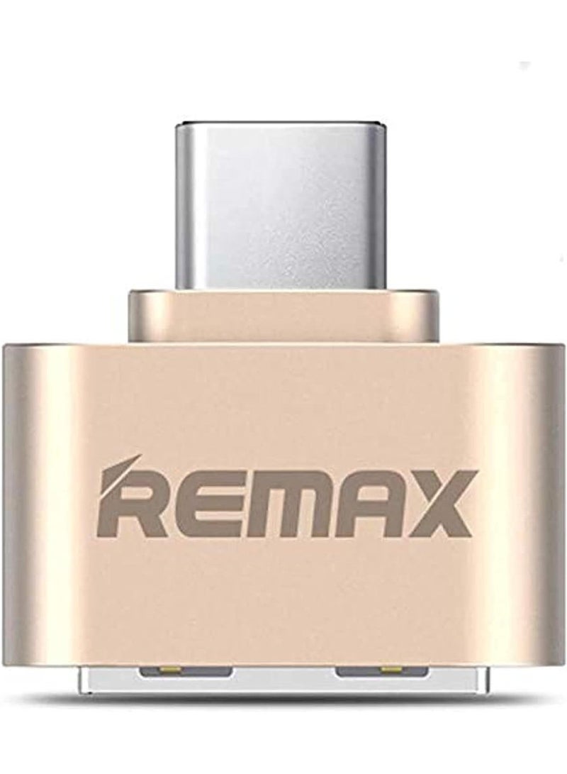 ريماكس كابل USB نوع سي او تو جي من ريماكس - ذهبي - Image 1