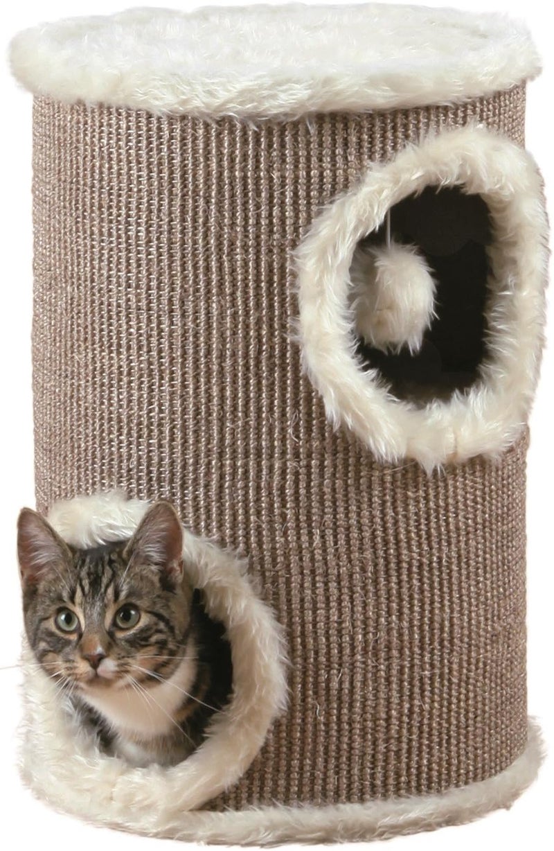Trixie Cat Tower Product Variation, Cat Condo 12.75 x 12.75 x 19.5 in., brown/cream, 12.75 x 12.75 x 19.5 inches - Image 2