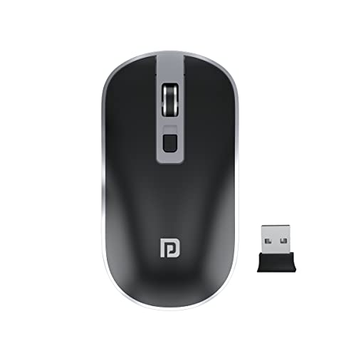 Portronics Toad 14 Wireless Mouse, 2.4 GHz with USB Nano Dongle, up to 1400 Adjustable DPI and Dual-Function Scroll Wheel for Laptops, PCs, MacBooks (Black) - Image 1