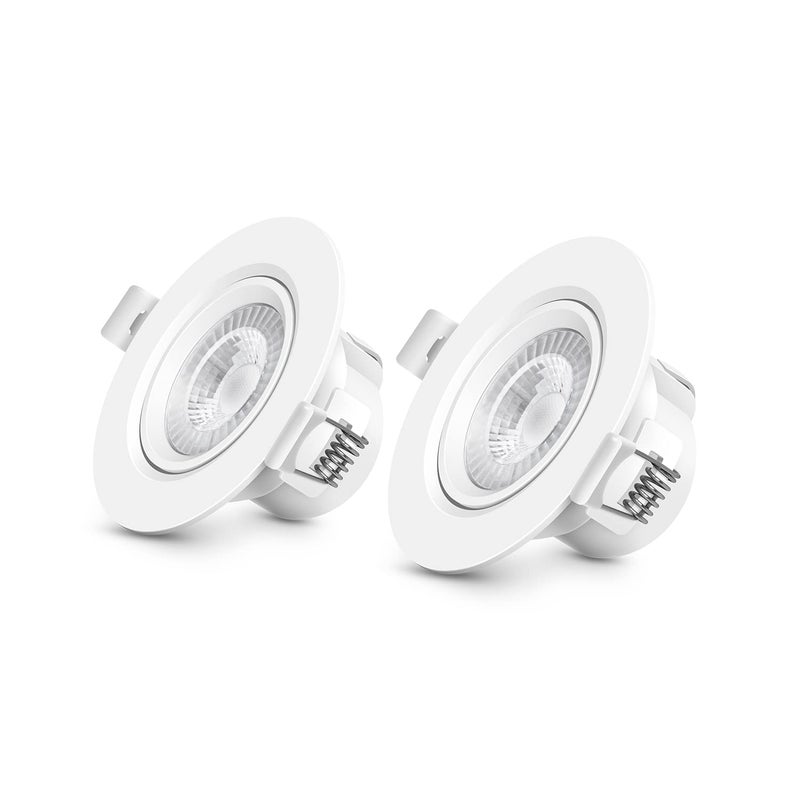 wipro Garnet 6W Round Led Wave SpotlightCob Spotlight for CeilingCool White Light 6500KAdjustable DesignRecessed Tiltable Downlighter for False CeilingCutout 75 MmPack of 2 - Image 2