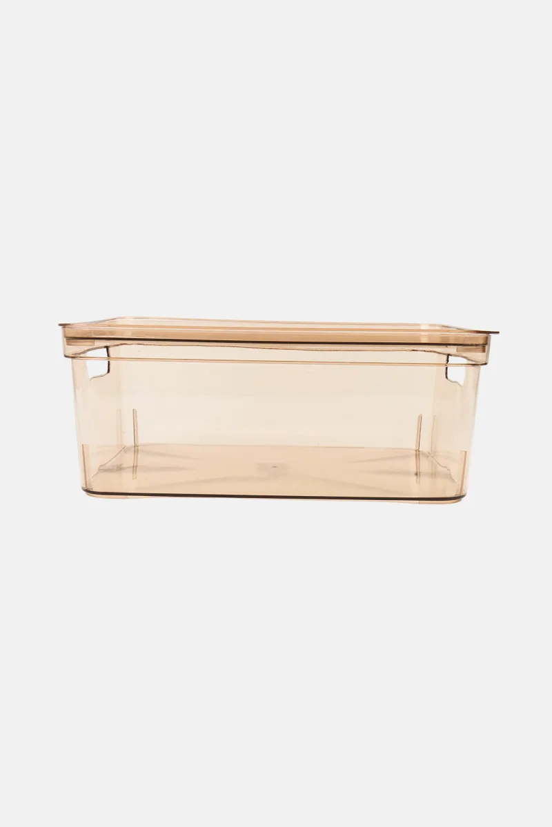 Muy Mucho Transparent Box With Lid, Brown
