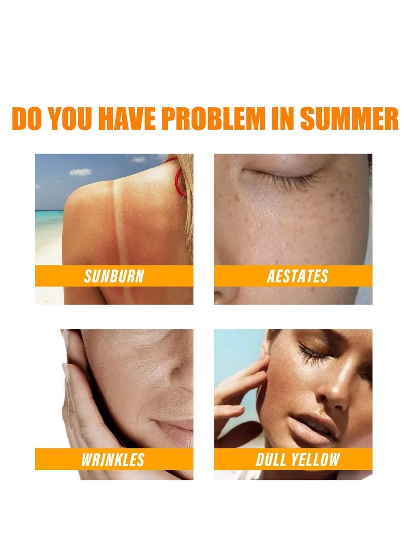 SYOSI 50+ Sun Cream Sunscreen Moisturizing Sunblock Uv Radiation Protection Lotion For Skin Care Of Face and Body, Non Greasy Quick Absorption-Protection from Damage 50g - Image 5