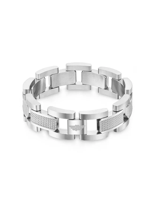 POLICE Urban Texture Silver Bracelet Large Men