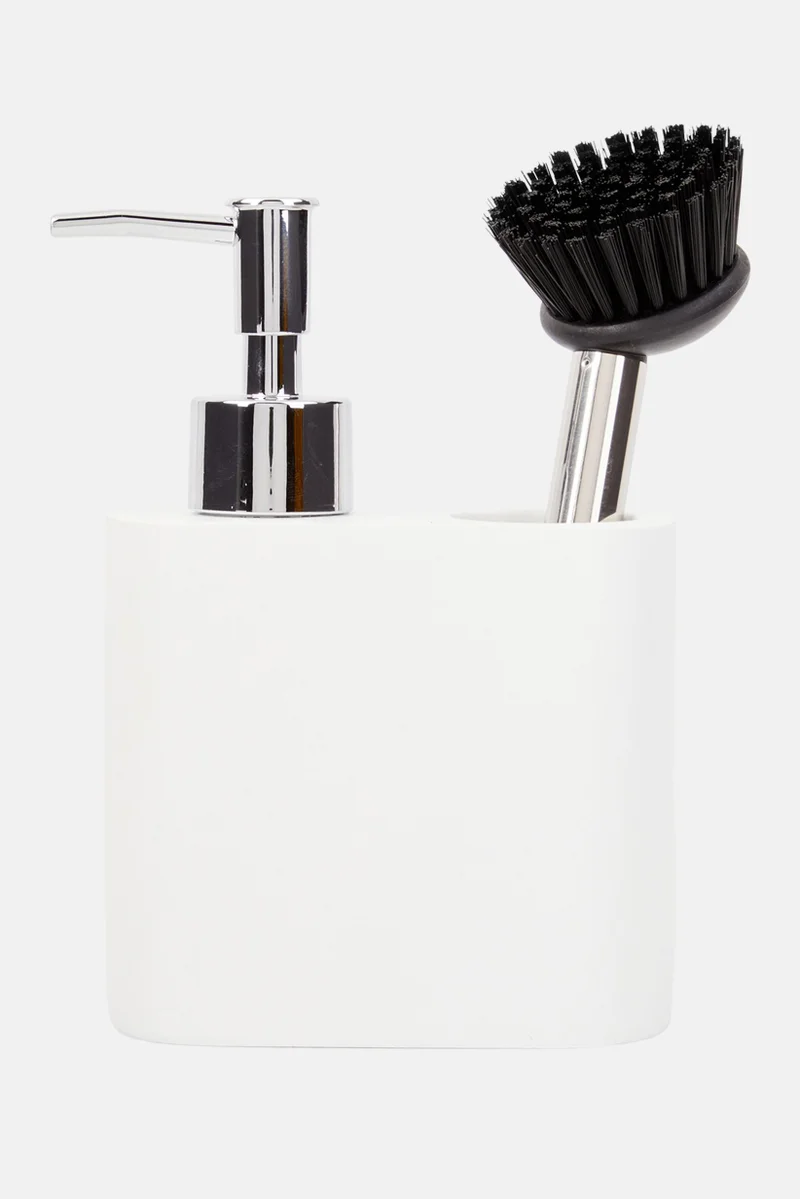 Muy Mucho 3 Pieces Bathroom Cleaning Set, White Combo