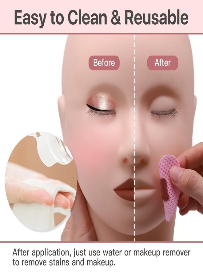 بريتي ميموري رأس مانيكان جميل للرموش بثلاث طبقات، رأس مانيكان تدريب للرموش، رأس مانيكان مسطح للمكياج، رأس دمية مانيكان للتجميل للتدريب - Image 5