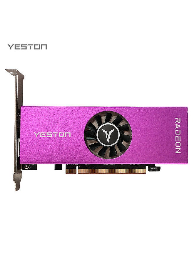 yeston RX6400-4GD6 LP Graphics Card 4G/64bit/GDDR6 Memory 2039-2321MHz Core Frequency 4K Resolution Single Cooling Fan HD+DP Output Ports  - Image 1