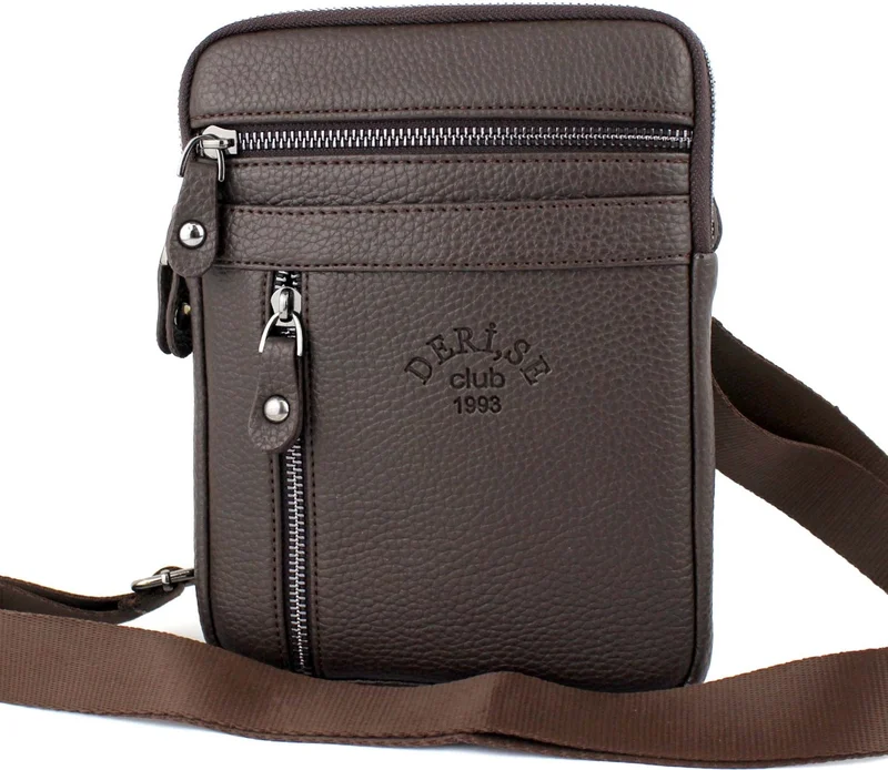 ديرسي كلوب Men's Brown Shoulder Strap Messenger and Shoulder Bag