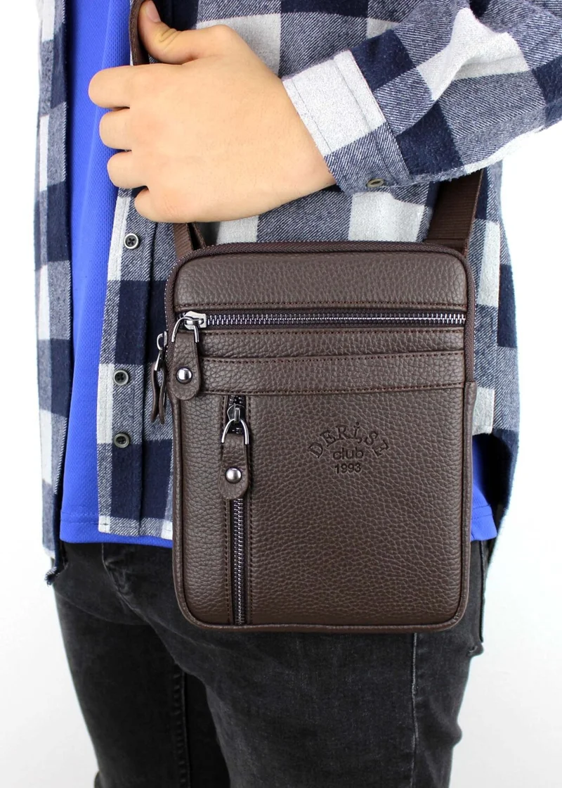ديرسي كلوب Men's Brown Shoulder Strap Messenger and Shoulder Bag