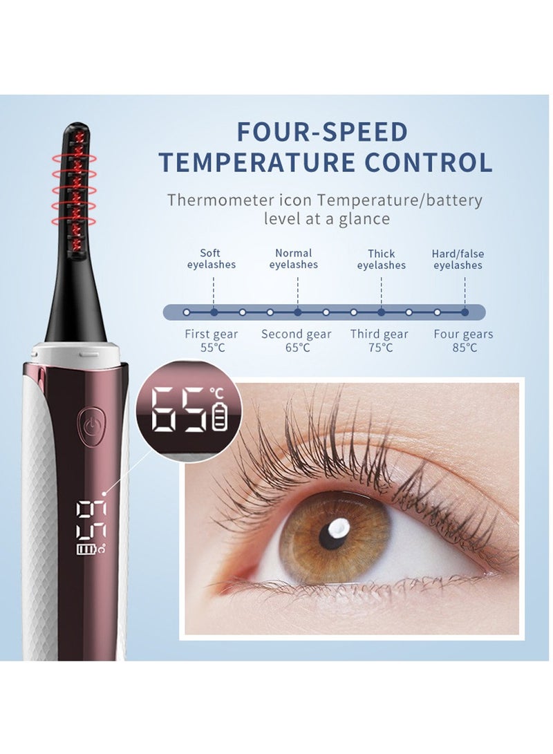 general Heated Eyelash Curlers - Fast Heat up Within 10s - 24 Hours Long Lasting - Rechargeable Electric Eyelash Curler with Type-C Thermal Eyelash Curler Makeup Tools Electric Heated Eyelash Curlers,Rapid He - Image 3