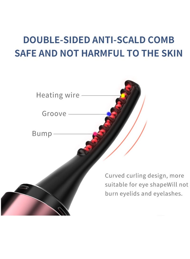 general Heated Eyelash Curlers - Fast Heat up Within 10s - 24 Hours Long Lasting - Rechargeable Electric Eyelash Curler with Type-C Thermal Eyelash Curler Makeup Tools Electric Heated Eyelash Curlers,Rapid He - Image 5