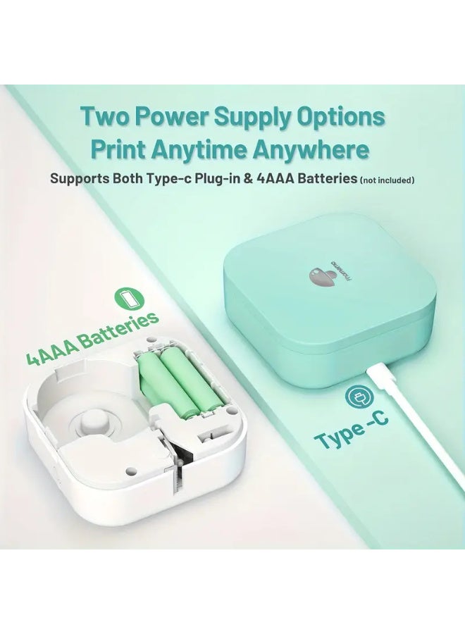 phomemo Mini Wireless Thermal Label Maker with Tape - Portable Light Blue Labeler, Multiple Templates, Fonts & Icons for Phone Cases, Home, Kitchen, Office Organization (Battery-Powered, No Battery Included), Kitchen Labeling, Creative Customization, Batteryoperated Device - Image 3