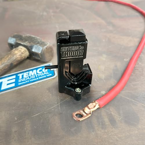 TEMCo Industrial TEMCo Hammer Lug Crimper Tool - Crimps 8 AWG to 4/0 Battery & Welding Cables (Workbench-Mountable) - Image 5