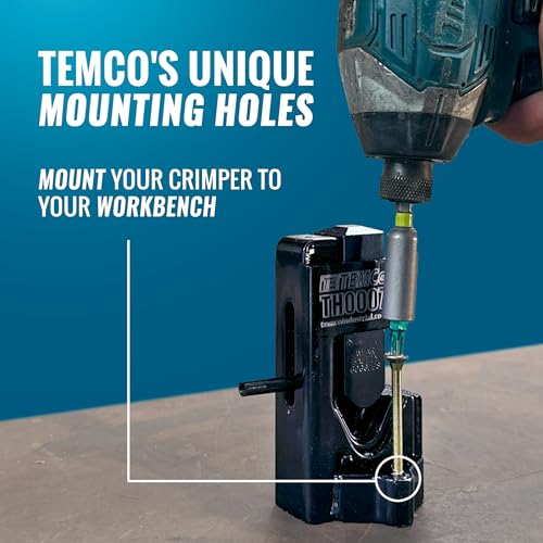 TEMCo Industrial TEMCo Hammer Lug Crimper Tool - Crimps 8 AWG to 4/0 Battery & Welding Cables (Workbench-Mountable) - Image 2