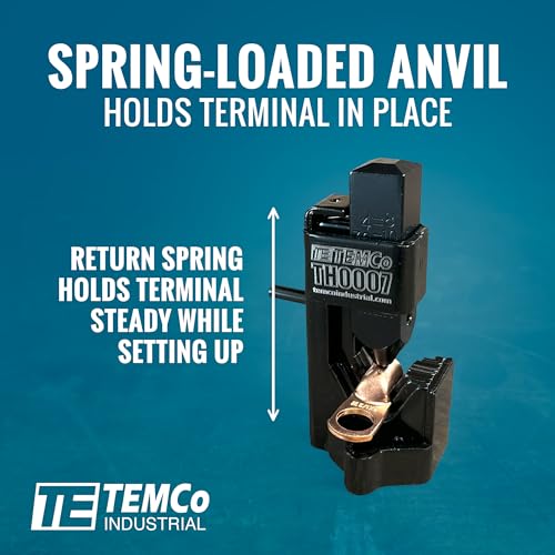 TEMCo Industrial TEMCo Hammer Lug Crimper Tool - Crimps 8 AWG to 4/0 Battery & Welding Cables (Workbench-Mountable) - Image 3