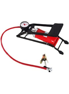 Generic Air Inflatable Pump Portable High Pressure Tire Foot Inflator with Gauge for Car Vehicle Motorcycle Bicycle Bike Ball  - Image 1