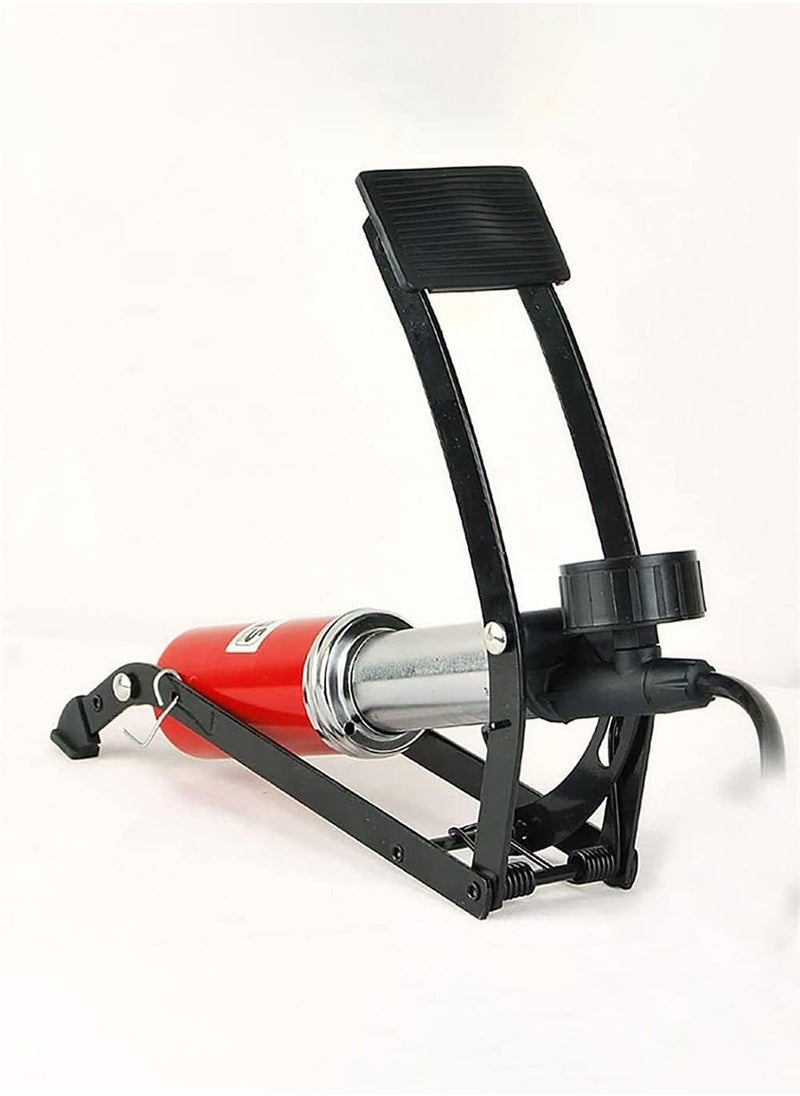 Generic Air Inflatable Pump Portable High Pressure Tire Foot Inflator with Gauge for Car Vehicle Motorcycle Bicycle Bike Ball  - Image 2