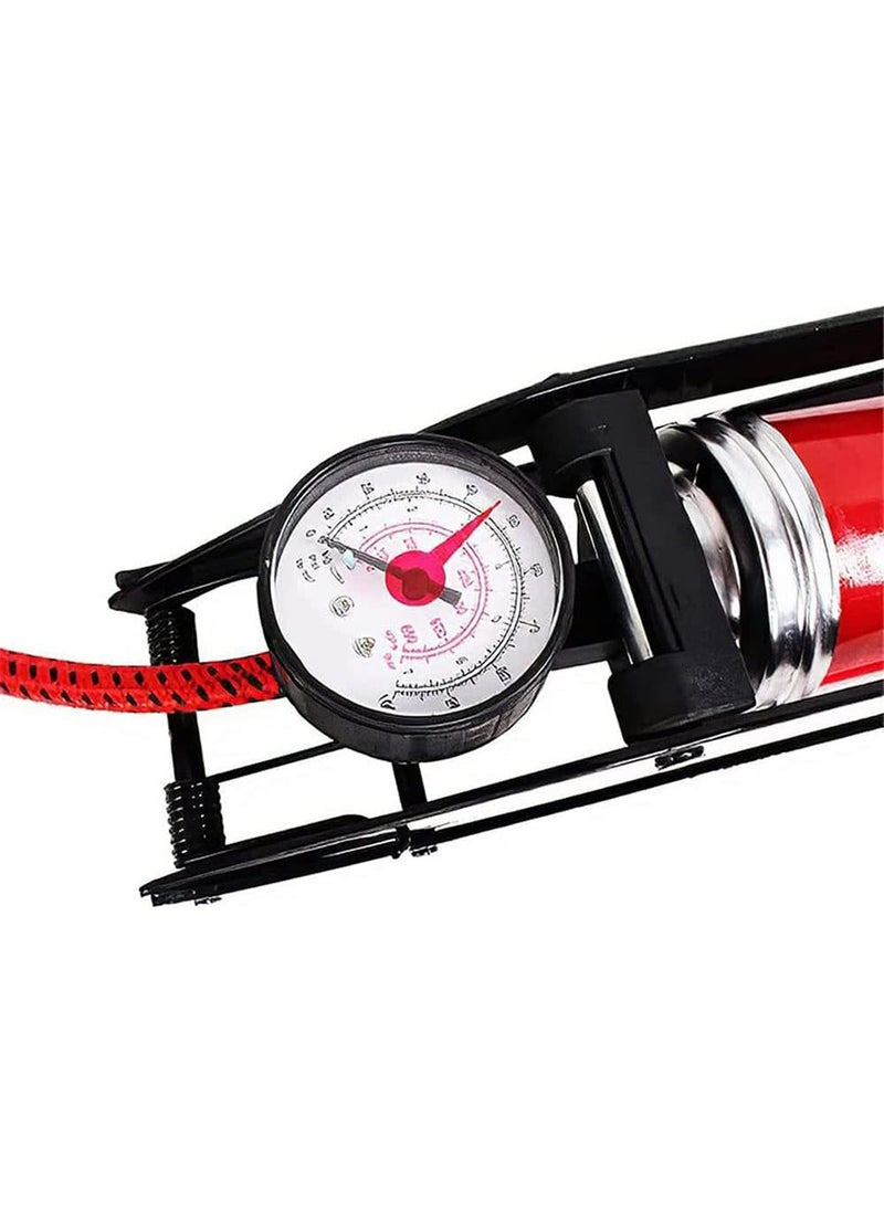 Generic Air Inflatable Pump Portable High Pressure Tire Foot Inflator with Gauge for Car Vehicle Motorcycle Bicycle Bike Ball  - Image 5