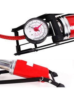 Generic Air Inflatable Pump Portable High Pressure Tire Foot Inflator with Gauge for Car Vehicle Motorcycle Bicycle Bike Ball  - Image 3