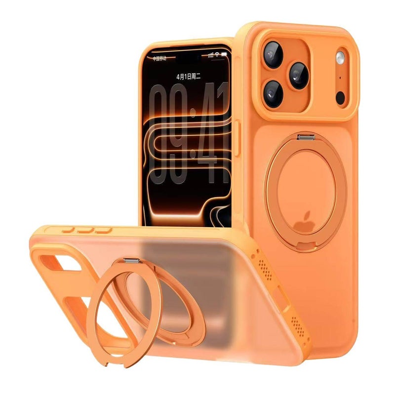 MagSafe Case | Shockproof Cover for iPhone 17 / 17 Air / 17 Pro / 17 Pro Max | Shockproof | Orange | Acrylic - Image 1