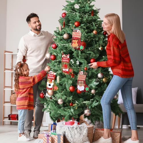 BAOTUJIA 4Pcs Christmas Stockings Decoration Christmas Hanging Socks Set Suitable for Christmas Tree Decoration Items Xmas Home Ornament Wall Decor - Image 4