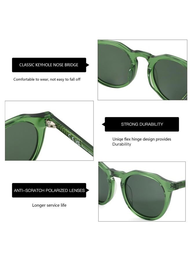 ZENOTTIC Vintage Round Polarized Sunglasses for Men Women UV400 Protection - Image 5