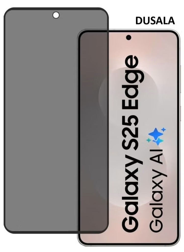 DUSALA Samsung Galaxy S25 Edge Privacy Glass Screen Protector  Tempered Glass Film 9H Hardness Scratch Resistant Screen Protector for Galaxy S25 Edge - Image 1