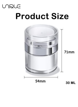 جرة كريم التجميل ، 2 حزمة 30ML الجرار مضخة الرش حاويات مستحلبات الاكريليك فارغة مع مضخة ، زجاجة غسول السفر القابلة لإعادة التعبئة مع غطاء لمرطب سميك ، كريم للعناية بالبشرة ، أبيض - view 2