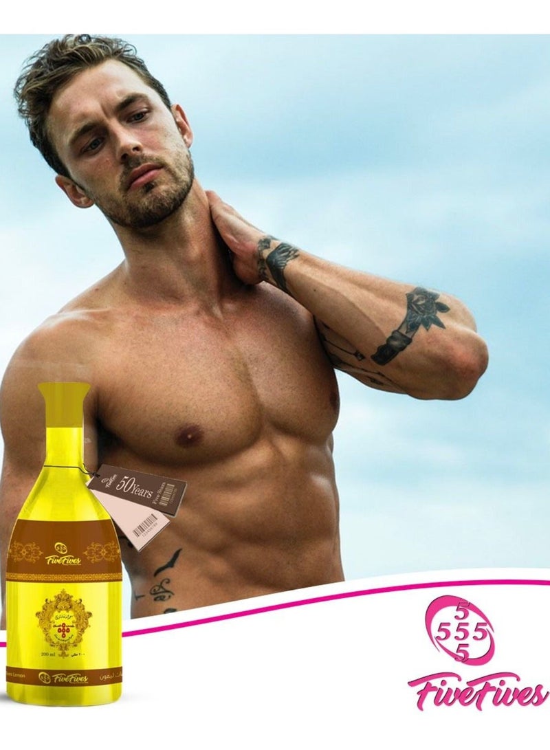 Five Fives Eau de Marie Cologne Lemon Without Spray - 200 ml - Image 4