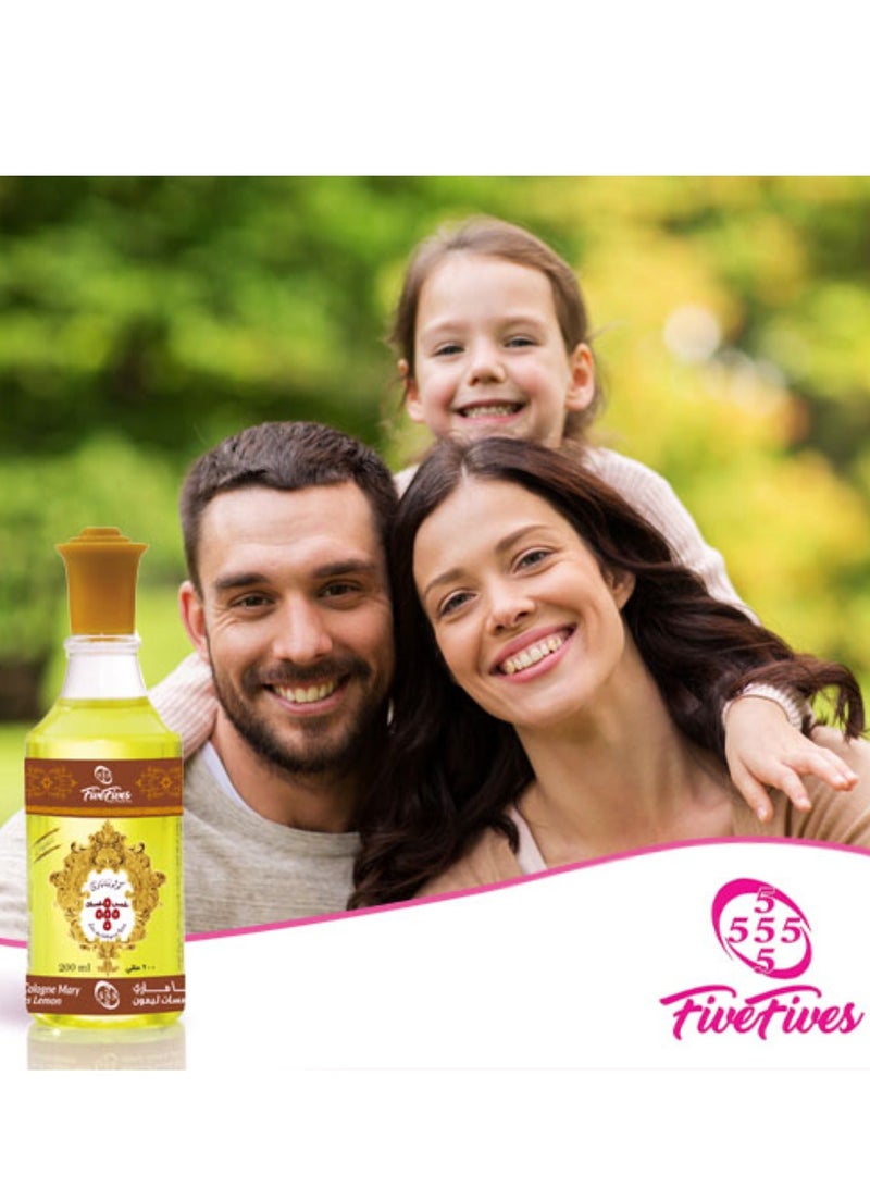 Five Fives Eau de Marie Cologne Lemon Without Spray - 200 ml - Image 3