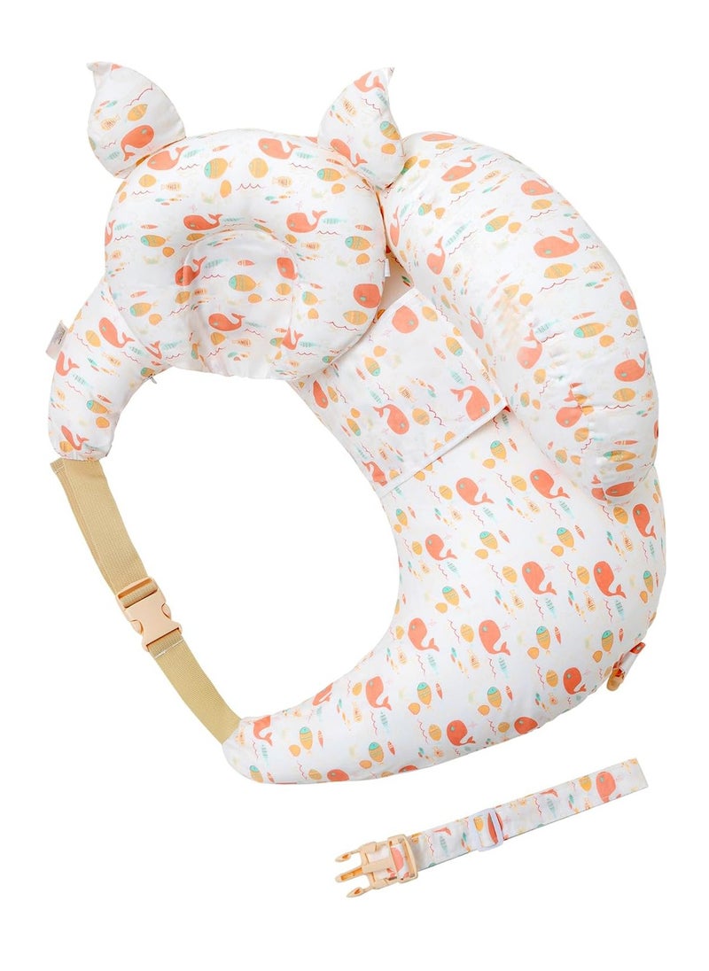 ULHYC ULHYC Breastfeeding Pillow Kit, Breathable Nursing Pillows for Breastfeeding with Baby Support Cushion and Adjustable Waist Strap, Ergonomic Mom Feeding Pillow Anti Spit Up 