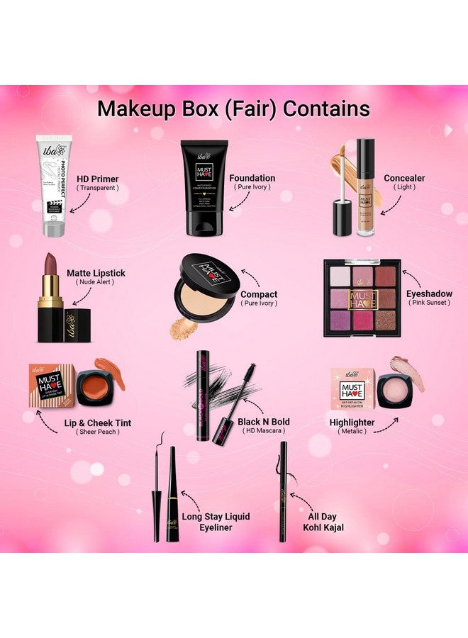 إيبا مجموعة مكياج متكاملة لا غنى عنها للنساء (متوسطة) l مع 11 منتجًا أساسيًا l مجموعة مكياج للنساء l مقاوم للماء l مكياج عرائس للنساء l مكياج كامل للوجه | نباتي 100% وخالٍ من القسوة - Image 3