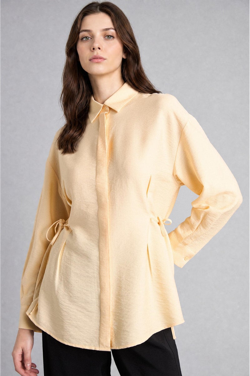 DeFacto Yellow Woman Relax Fit Long Sleeve Tunic Casual - Image 1