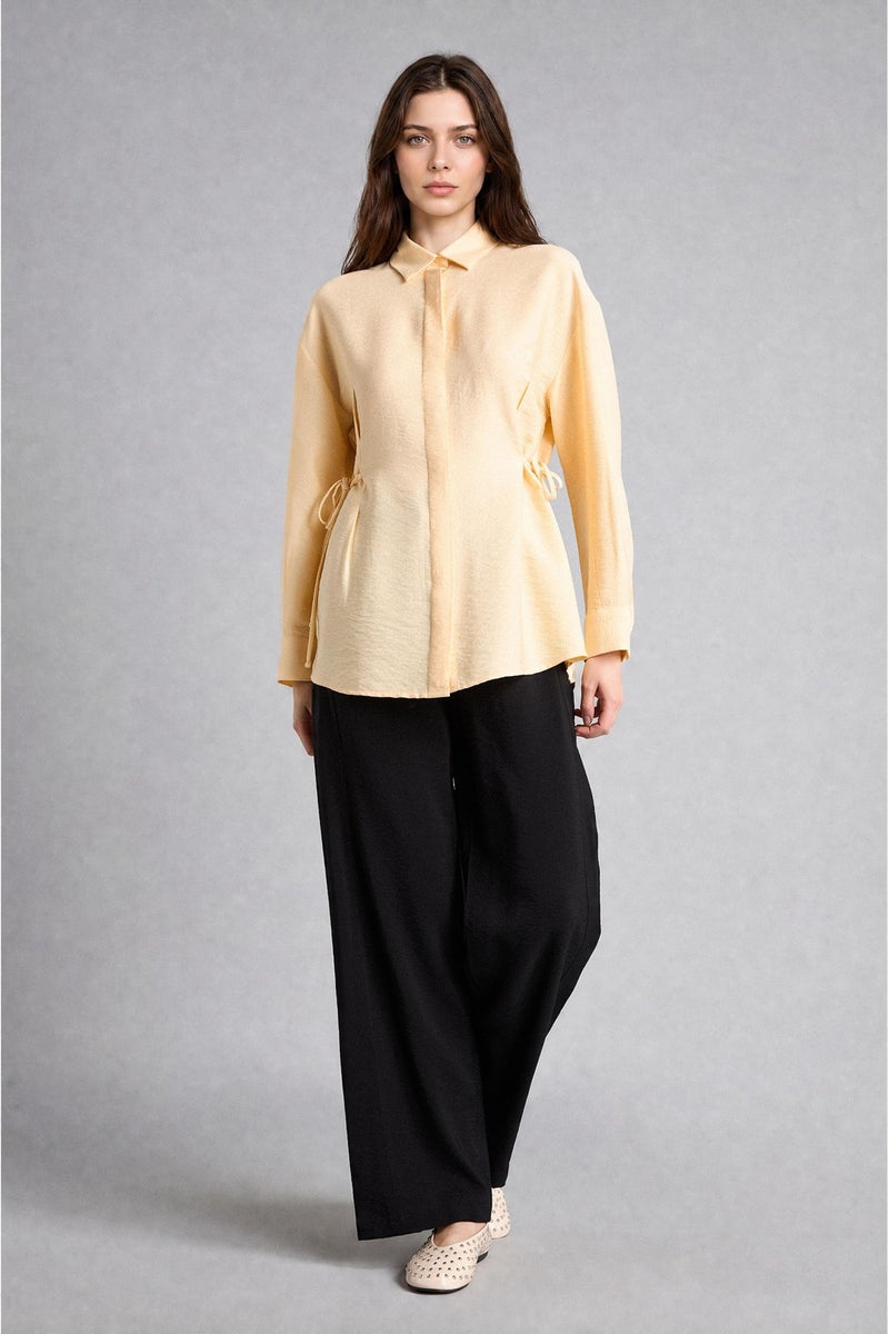 DeFacto Yellow Woman Relax Fit Long Sleeve Tunic Casual - Image 2