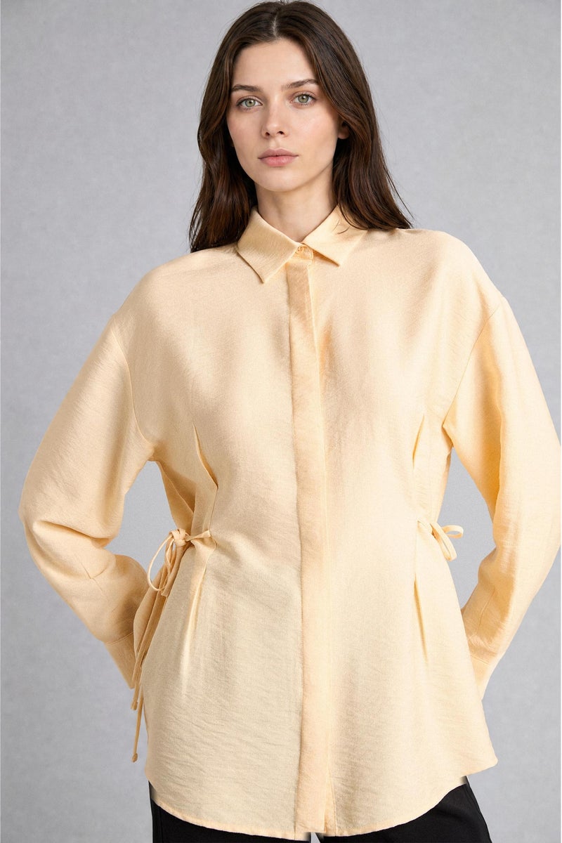 DeFacto Yellow Woman Relax Fit Long Sleeve Tunic Casual - Image 3