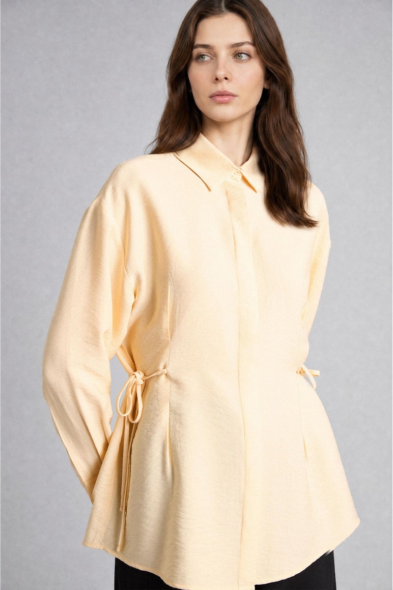 DeFacto Yellow Woman Relax Fit Long Sleeve Tunic Casual - Image 4