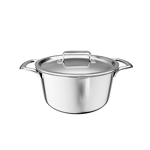 Lifelong LLTPC902 Triply Casserole with Riveted Handle with Stainless Steel Lid 2.1 litre Capacity (18 cm Diameter, Induction, Dishwasher and Gas Stove Friendly) - Image 1