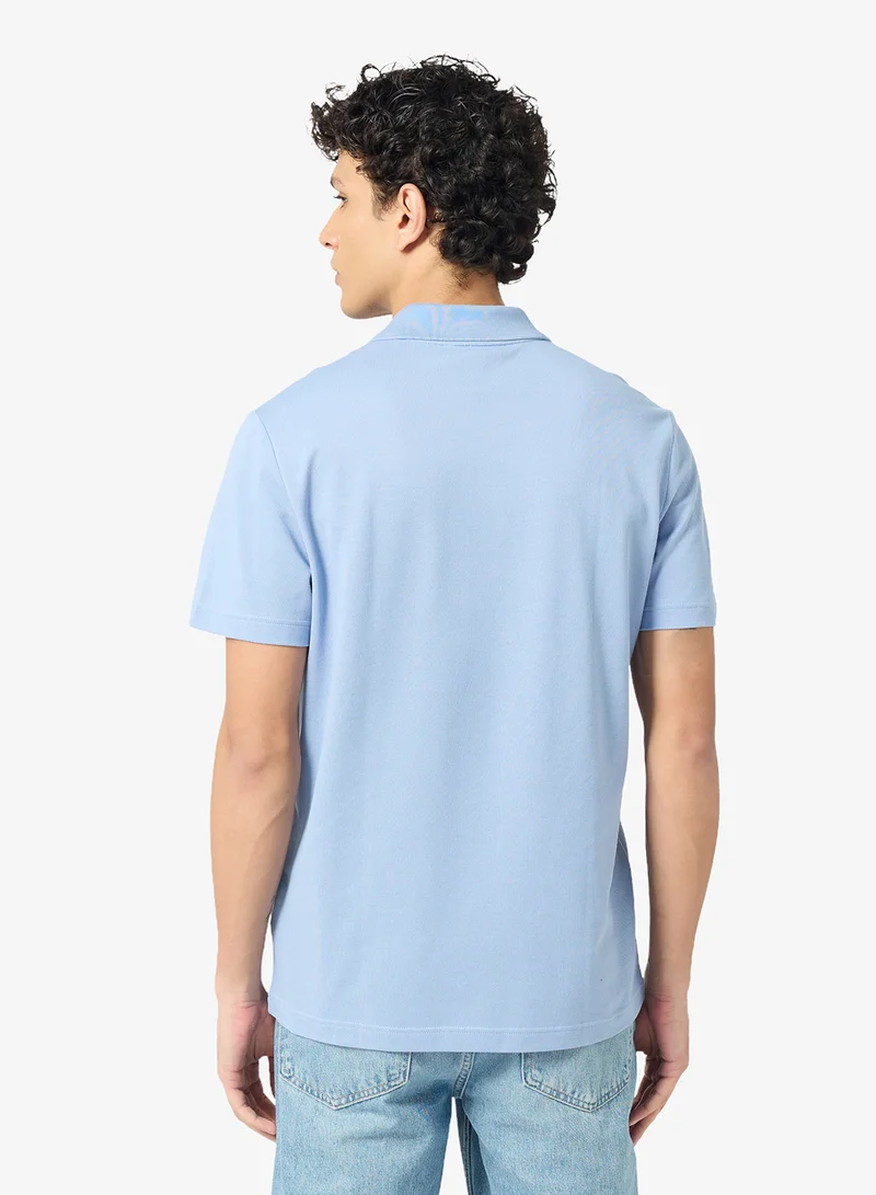 لاكوست Regular Fit Colorblock Mini-Piqué Polo