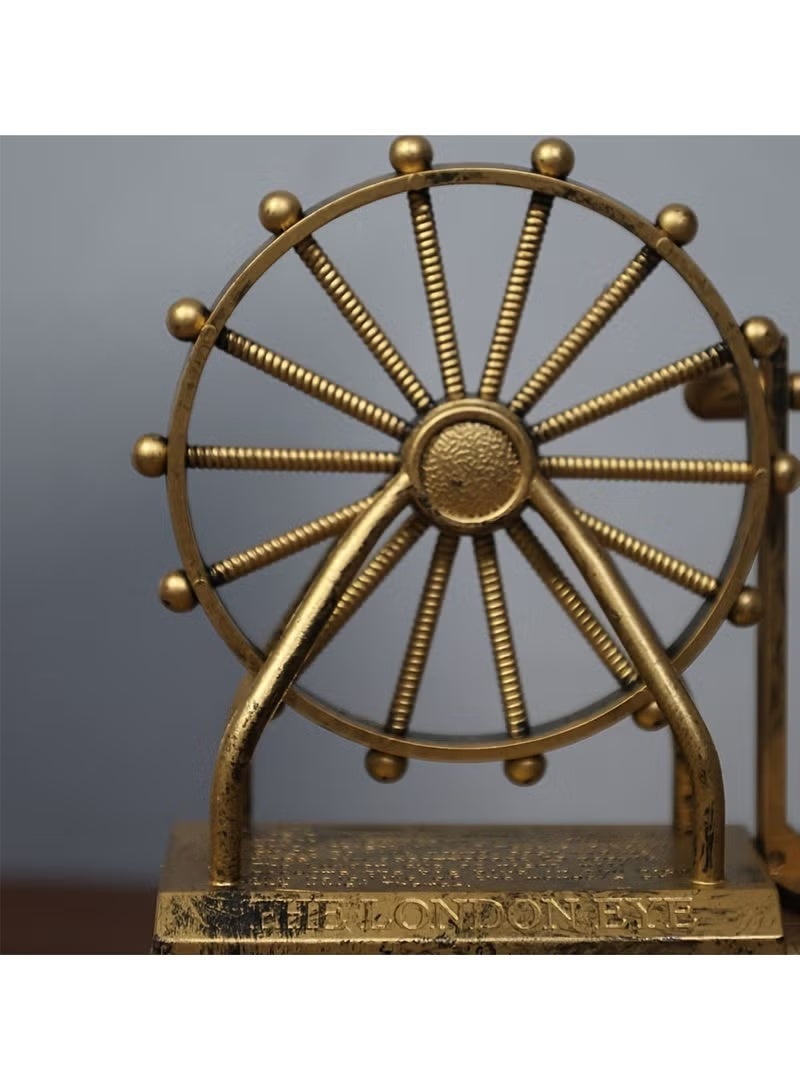 سيلاديفو مؤقت رملي على شكل عجلة فيريس قديمة، زينة مكتب بقاعدة خشبية، عمل فني يدوي، تذكار، للمنزل، ديكور غرفة المعيشة، مثالي للاستخدام الداخلي، لا يحتاج إلى كهرباء - Image 4