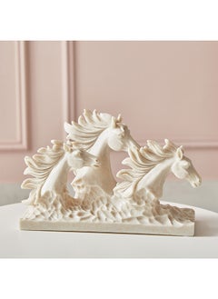 Home Box Luxe Polyresin Light Terracotta Horse Accent 25.5 x 15.5 x 9 cm  - Image 1