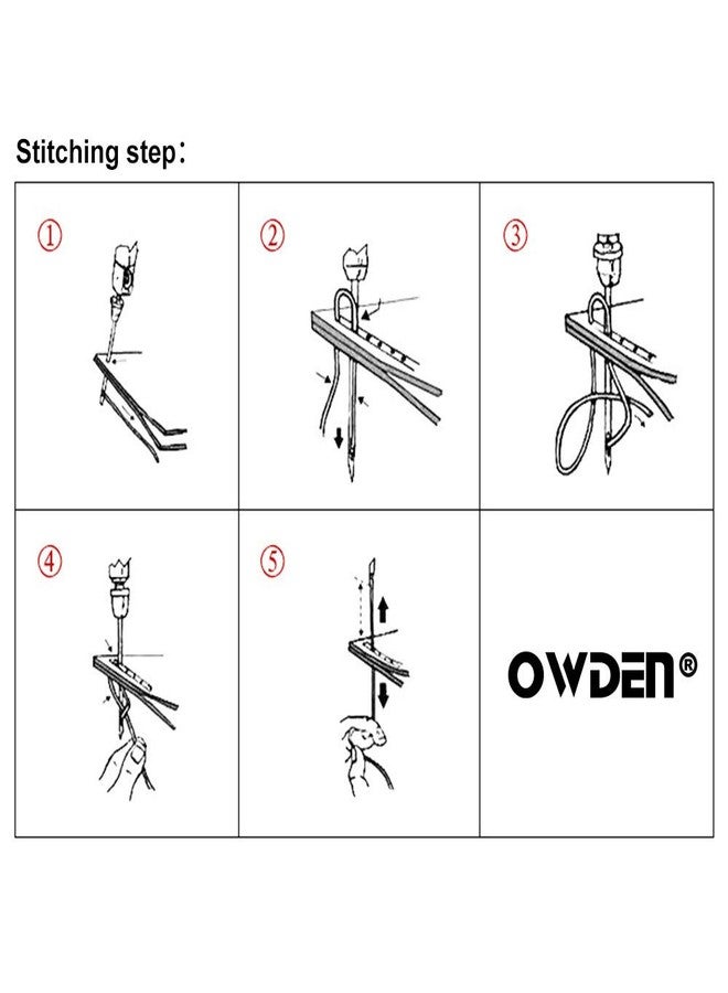 OWDEN أداة خياطة الجلود الاحترافية من OWDEN، أداة خياطة الجلود للجلد، الحزام، القماش، القماش، مجموعة أدوات إصلاح الحقائب. أداة خياطة الجلود الاحترافية من Speedy Stitcher. (3 ألوان خيوط) - Image 5
