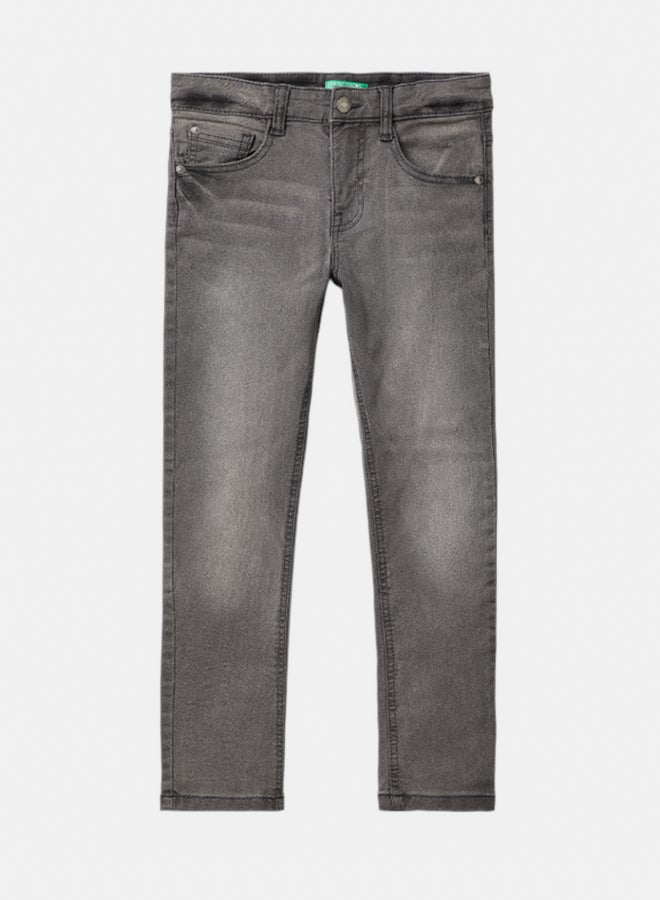 Benetton Boys Five-Pocket Skinny Fit Jeans - Image 1