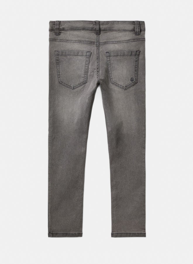 Benetton Boys Five-Pocket Skinny Fit Jeans - Image 3