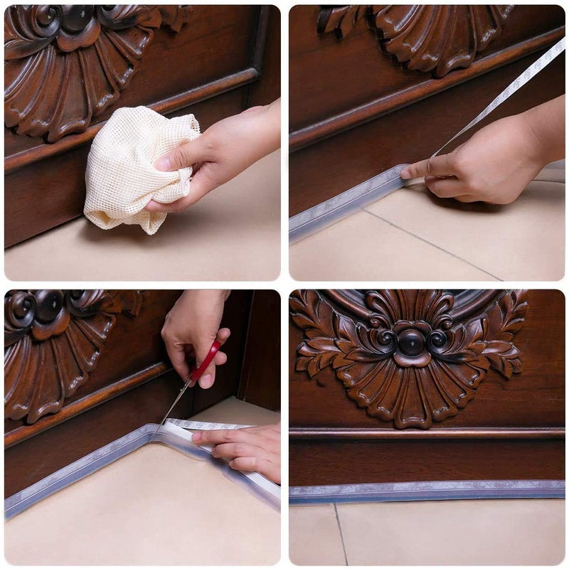 Vroxy Vroxy 2 Piece Door Tape for Seal and Window Sealing Tapes Door Strip Bottom Sealing Strip Under Door Sweep Weather Stripping Bottom Seal Strip 2  - Image 4