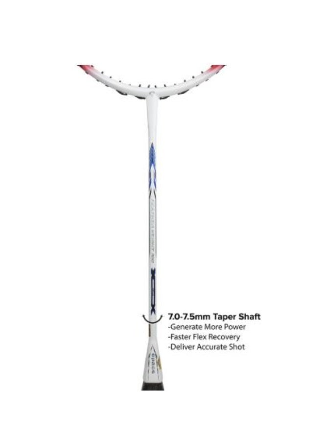 Apacs Feather Weight 500 Badminton Racket, White/Red, 7U – Ultra Lightweight Graphite Frame, Super Fast Swing Speed, High Control & Maneuverability for Training and Match Play - Image 3