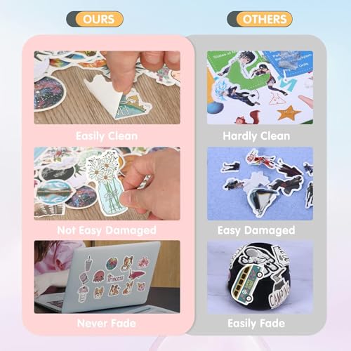 Arme Stickers Pack, 400 PCS Cute Vinyl Stickers for Water Bottles, Art Laptap Stickers for Kids Teens Girls Adults, Waterproof Stickers for Skateboard Notebooks Phone - Image 3