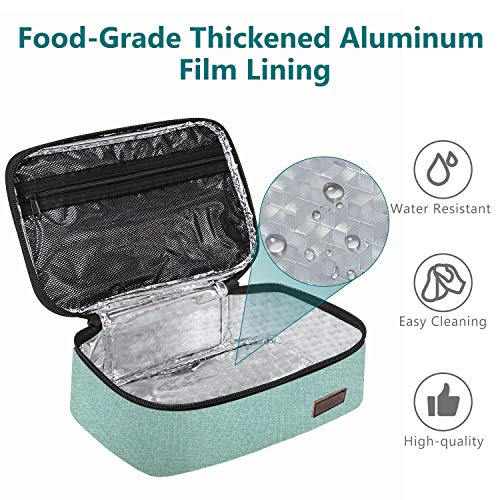 Gloppie Little Lunch Bag Small Insulated Lunch Box for Women Kids Lunchbox Mini Lunchbag Portable Cooler Bags Petty Lunch Pail Reusable Snack Container, Green - Image 3