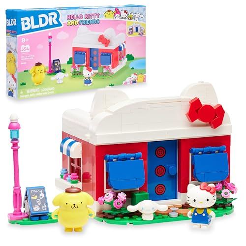 BLDR Hello Kitty and Friends Hello Kittys Dream Cafe Building Set 0076 with Hello Kitty Cinnamoroll and Pompompurin Minifigures Gift for Kids and Sanrio Fans Ages 8 - Image 1